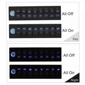 8-switch Pro in Blue for Jeep JK & JKU 2007-2018