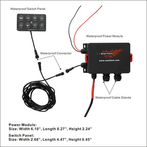 JL100 8-switch Programmable Switch Panel Power Control System for Jeep Wrangler JL JLU and Gladiator